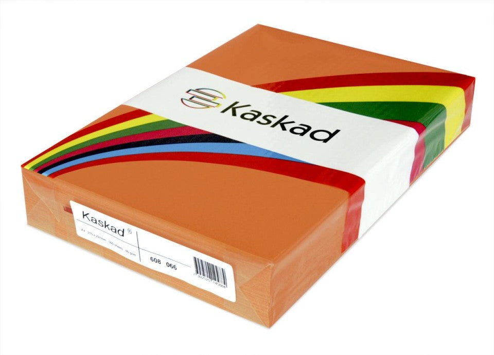 Kaskad Color Paper A4 225gsm Fantail Orange Pack of 100