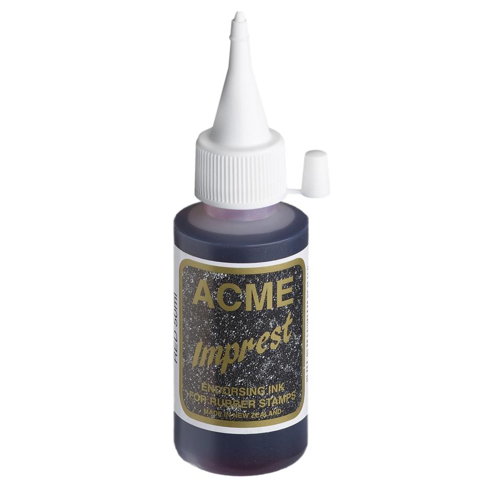 Acme Imprest Endorsing Ink to Re-ink Stamp Pads 50mL 7011 Red