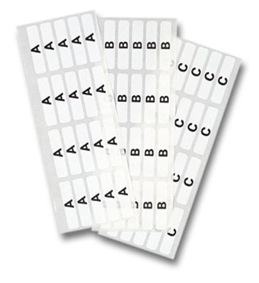 Filecorp Rotary Alphabetic Label O Black On White 7x33mm