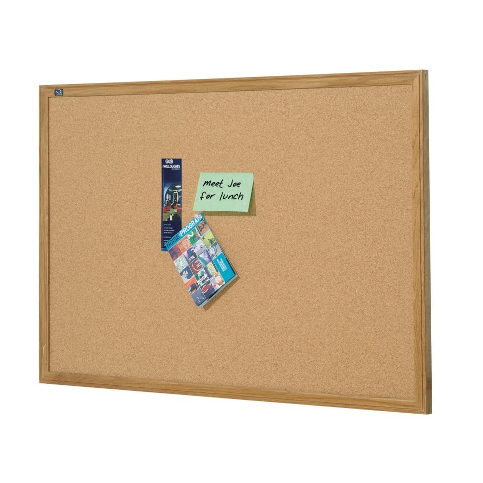 Quartet Cork Pinboard Oak Laminate Frame 1200 x 900mm (Approx 7 Day Delivery!)