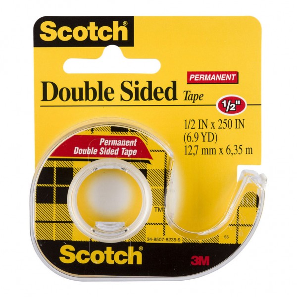 Scotch Double Sided Permanent Tape 136 12.7mm X 6.35m