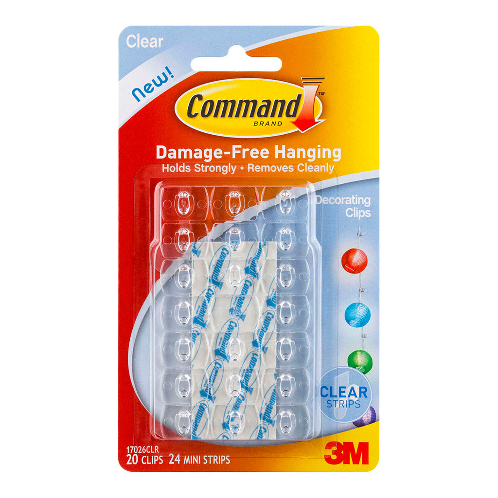 Command Clips Decorating 17026CLR Clear Pk/20