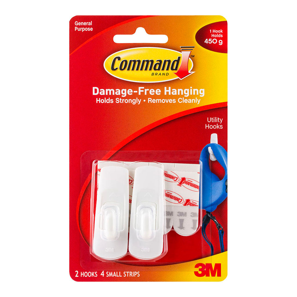 Command Hook 17002 Small White Pk/2