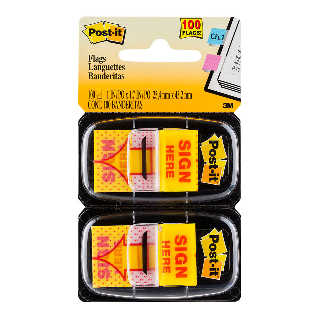 Post-it Flags 680-SH2 25x43mm Sign Here Pack of 2