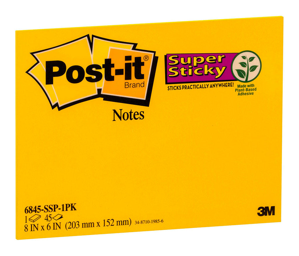 Post-it Super Sticky Meeting Notes 6845-SSP Rio De Janiero 202x152mm, 45 Sheet Pad