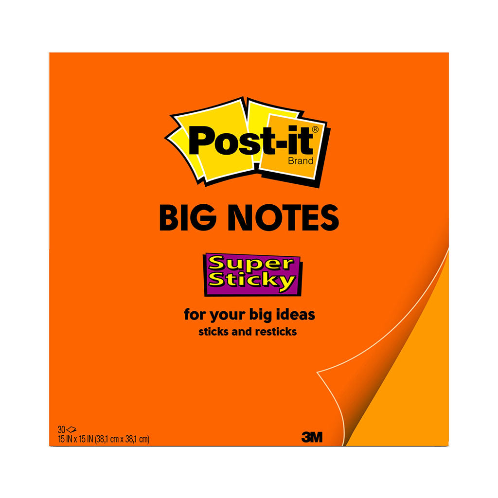 Post-it Super Sticky Big Notes BN15 Orange 381x381mm, 30 Sheets
