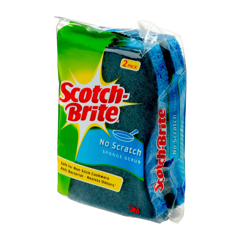 Scotch-Brite No-Scratch Scrub Sponge Pkt/2