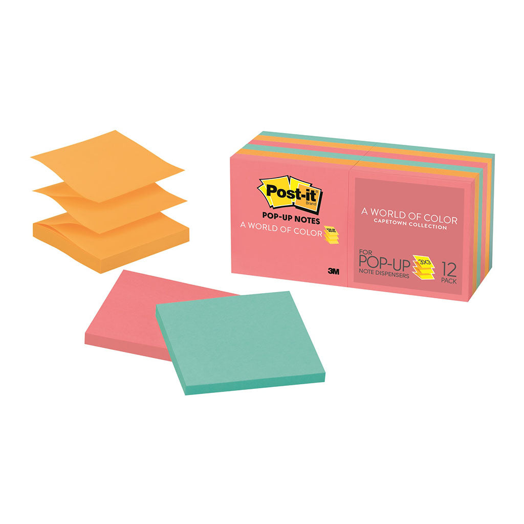 Post-it Pop Up Notes R330-12AN 76x76mm Cape Town, Pack of 12