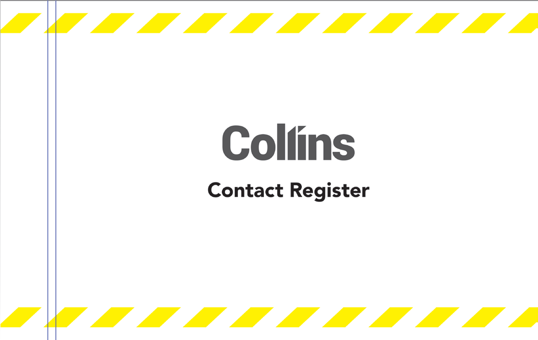 COLLINS COVID CONTACT REGISTER PAD 50 LEAF
