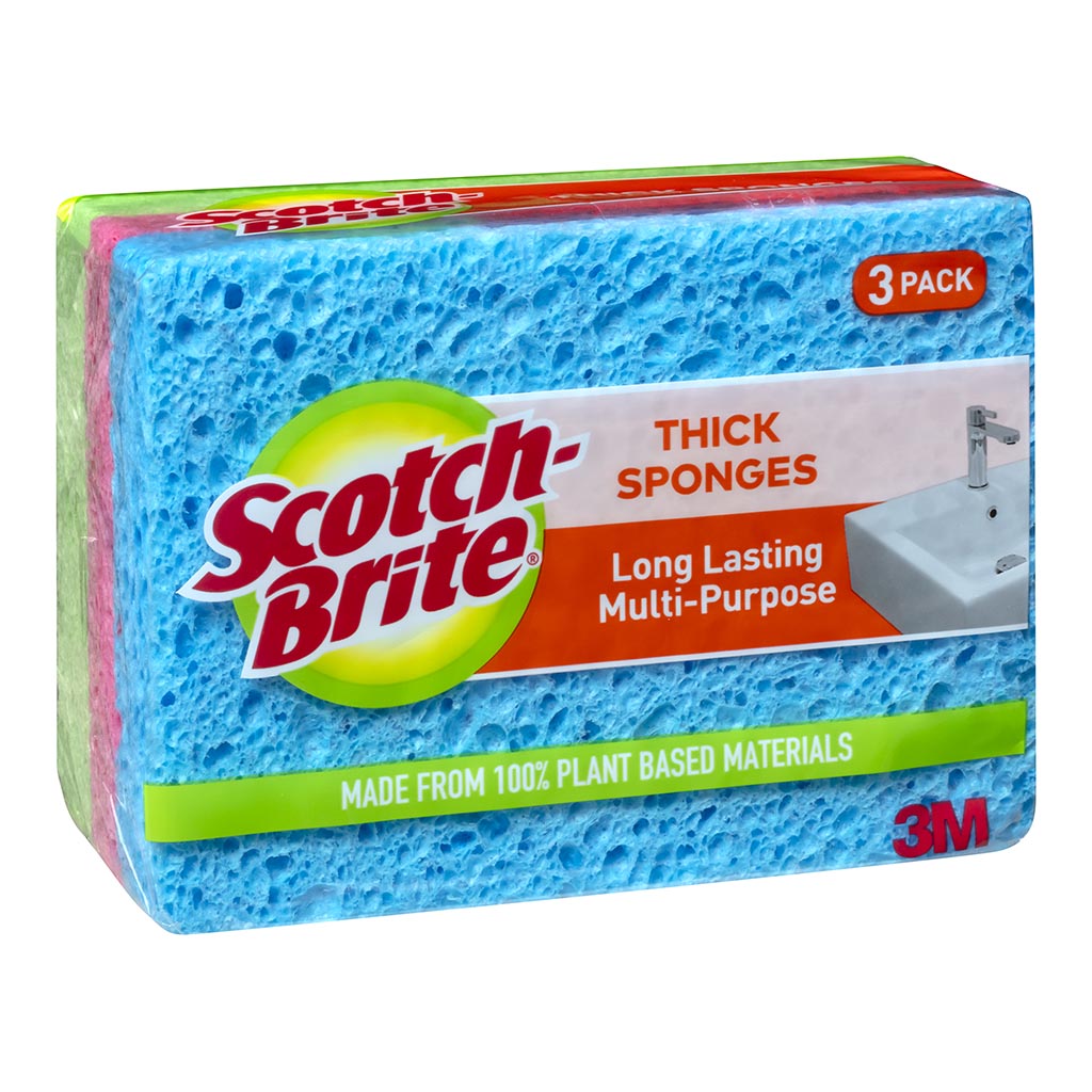 Scotch-Brite Thick Sponges, Pack of 3