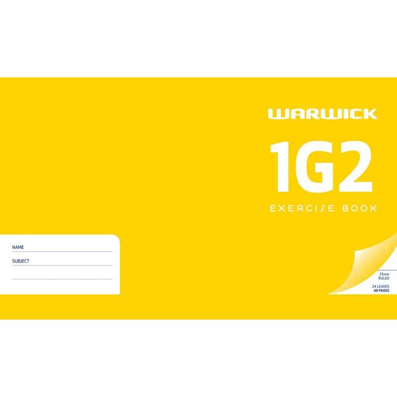 Warwick Exercise Book 1G2 24 Leaf Ruled 25mm 125x202mm