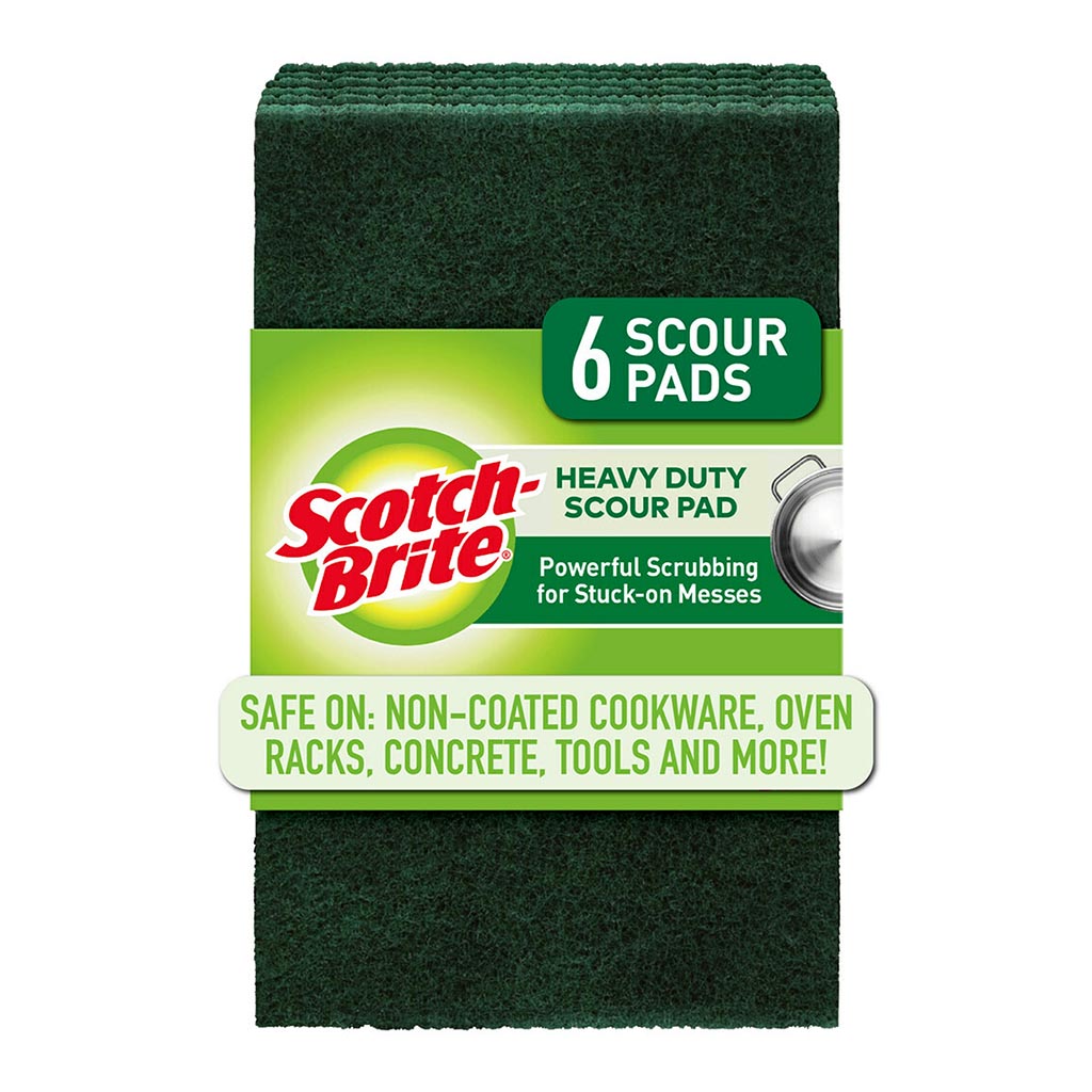 Scotch-Brite Heavy Duty Scouring Pad, Pack of 6