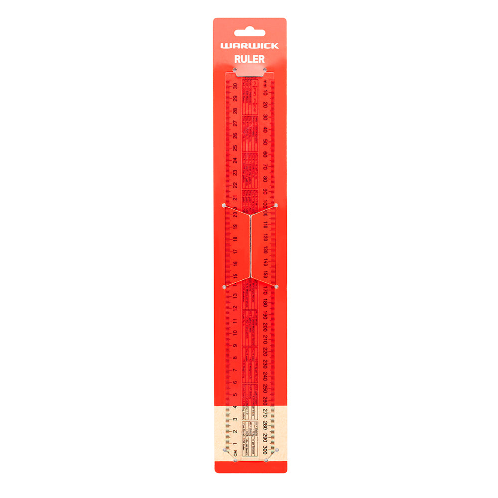 Warwick Ruler Clear 30cm
