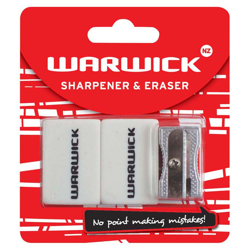 Warwick Sharpener & Eraser Hangsell