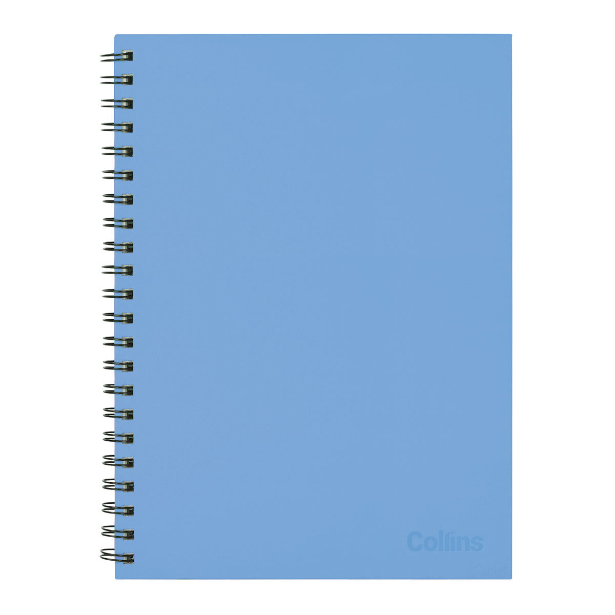 Collins Notebook Wiro A4 Side Opening Light Sky Blue 7mm Ruled 100 Leaf