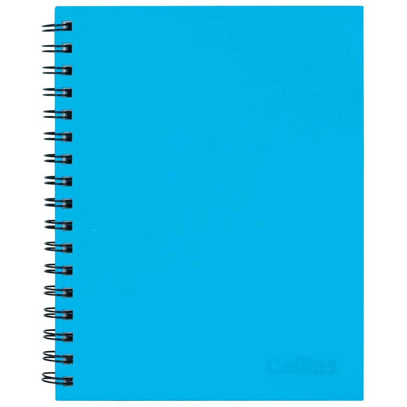 Collins Notebook Wiro 225x175 Sky Blue 100 Leaf Side Opening