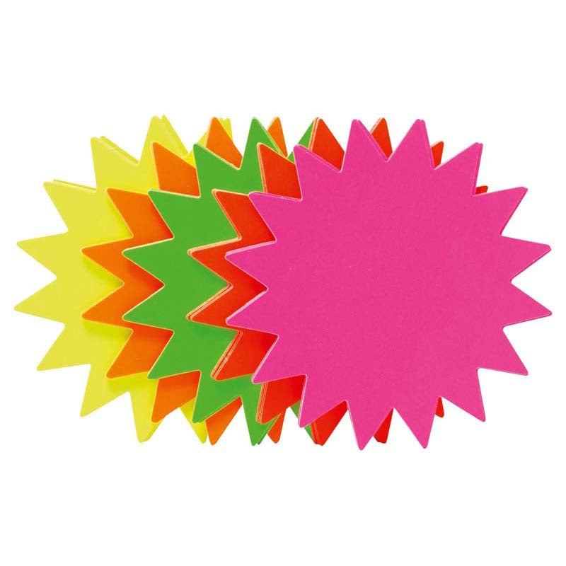 Fluoro Stars Assorted 105mm Pack 25