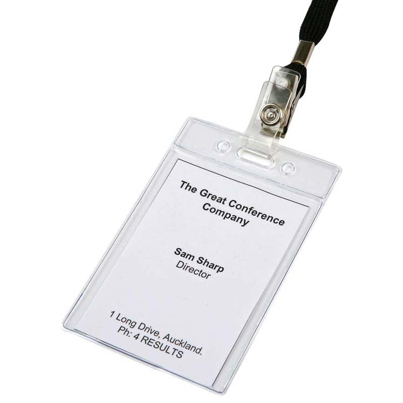 Dixon Id Pouch Only Portrait Pack 10 Soft Clear Hangsell (BULK BUY OPTION, MIN ORDER OF 35x BOXES OF 10)