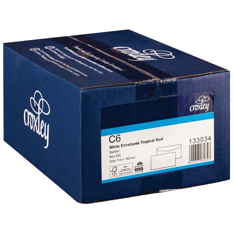 Croxley Envelope C6 Tropical Seal Banker Box 500 (OBSOLETE Try SKU 00002274)