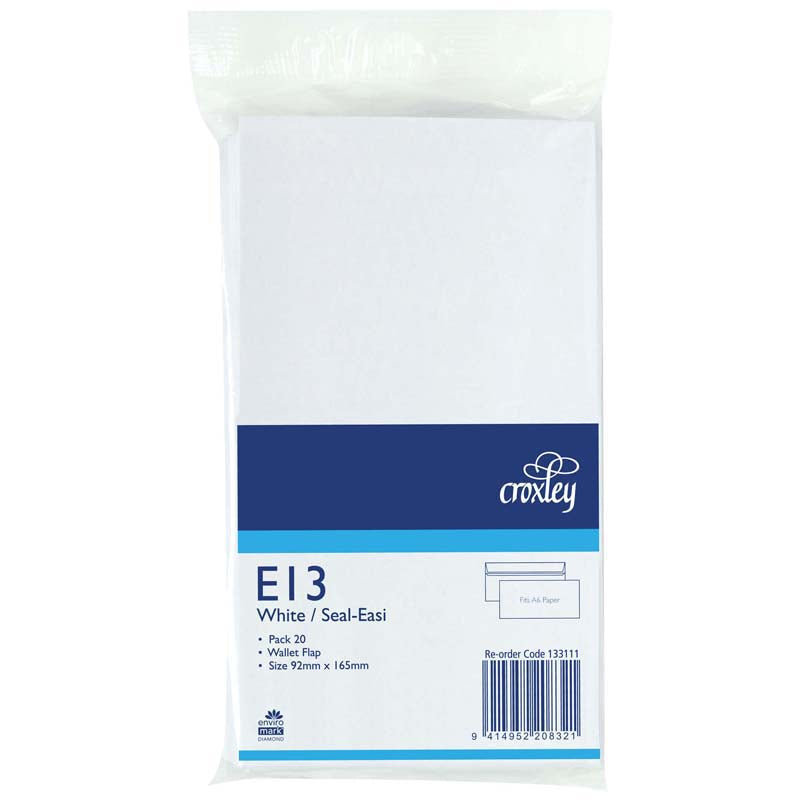 Croxley Envelope E13 (9's) Seal Easi 20 Pack