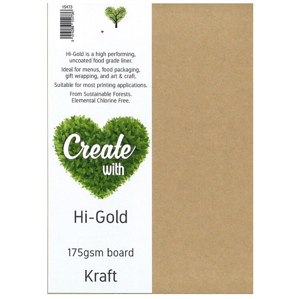 Hi-Gold A4 175gsm 250pk Kraft Brown Direct Paper