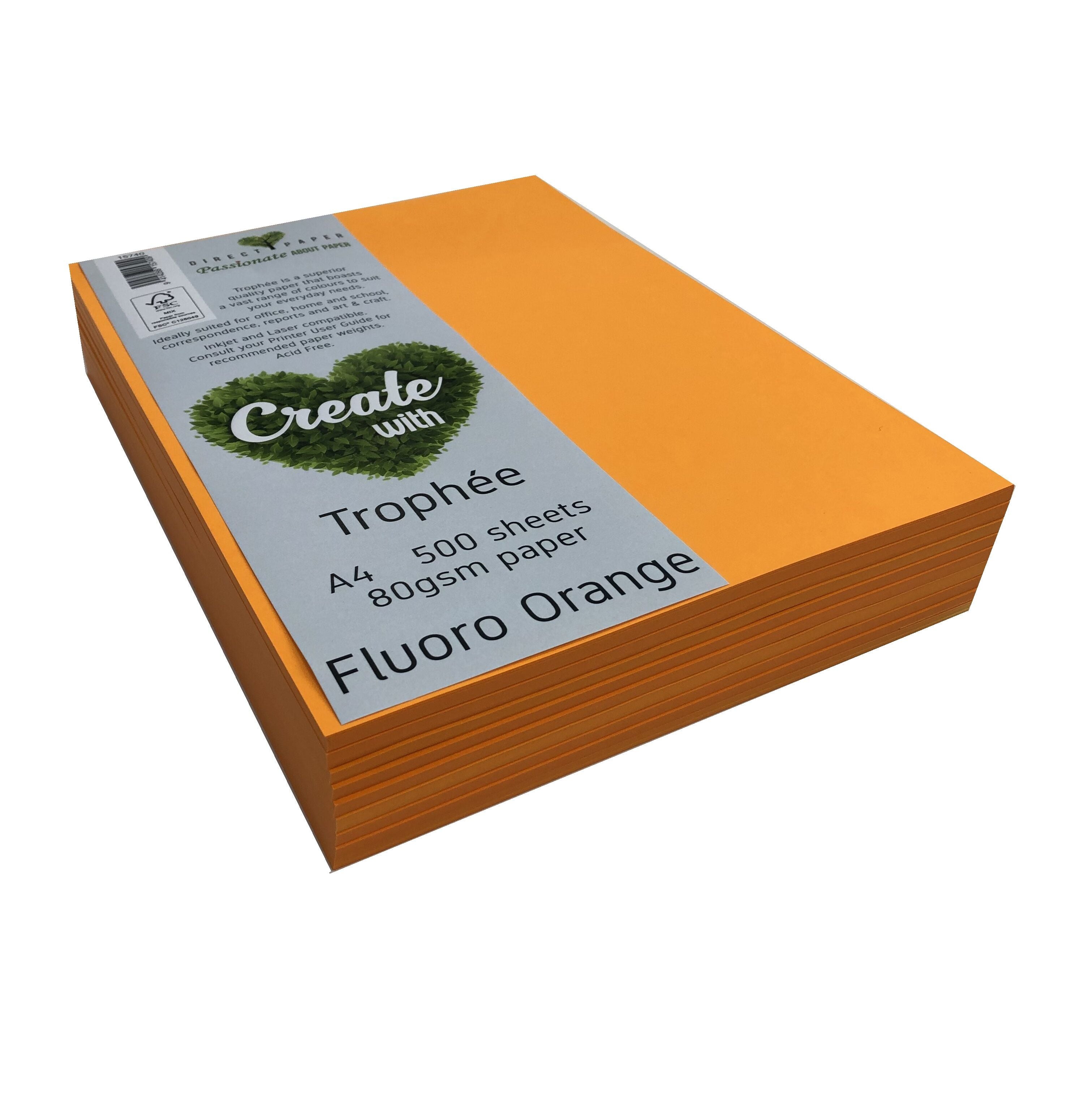 CREATE&INN A4 80G 500 FLUORO ORANGE
