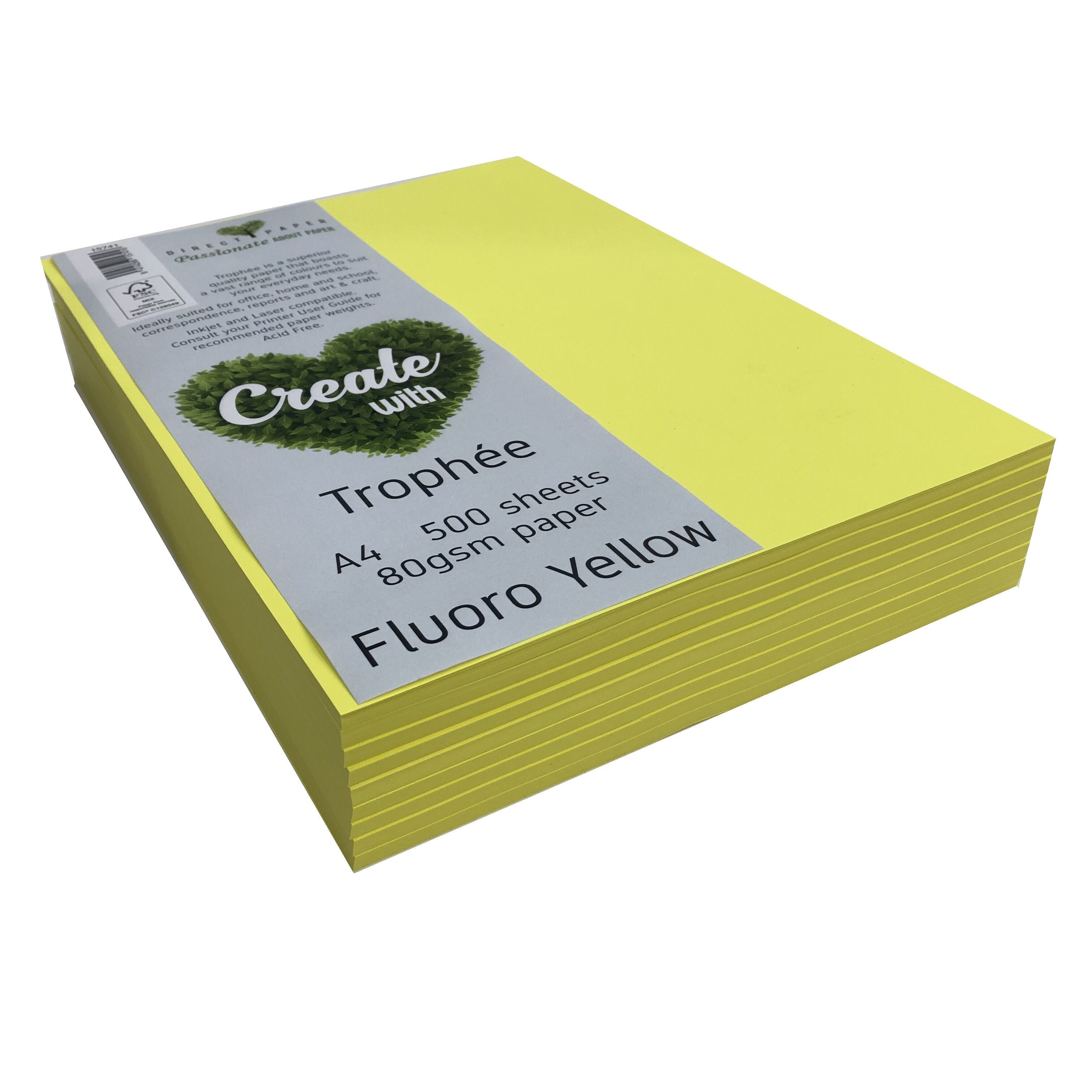 CREATE&INN A4 80G 500 FLUORO YELLOW
