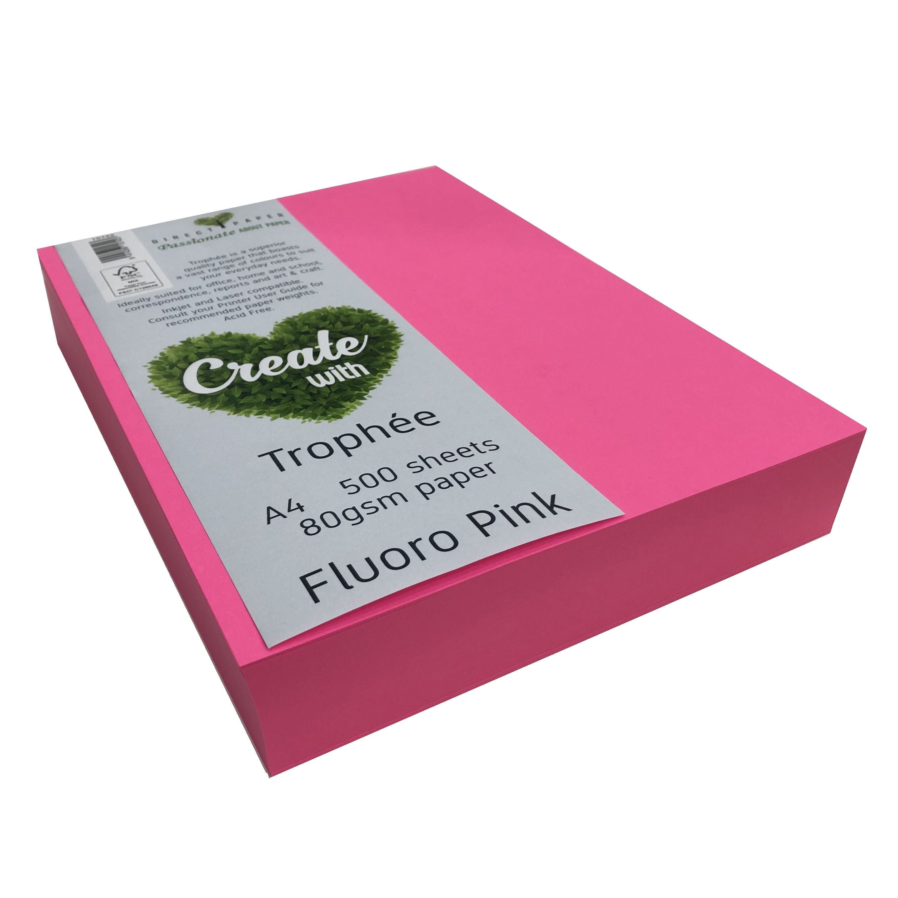 CREATE&INN A4 80G 500 FLUORO PINK