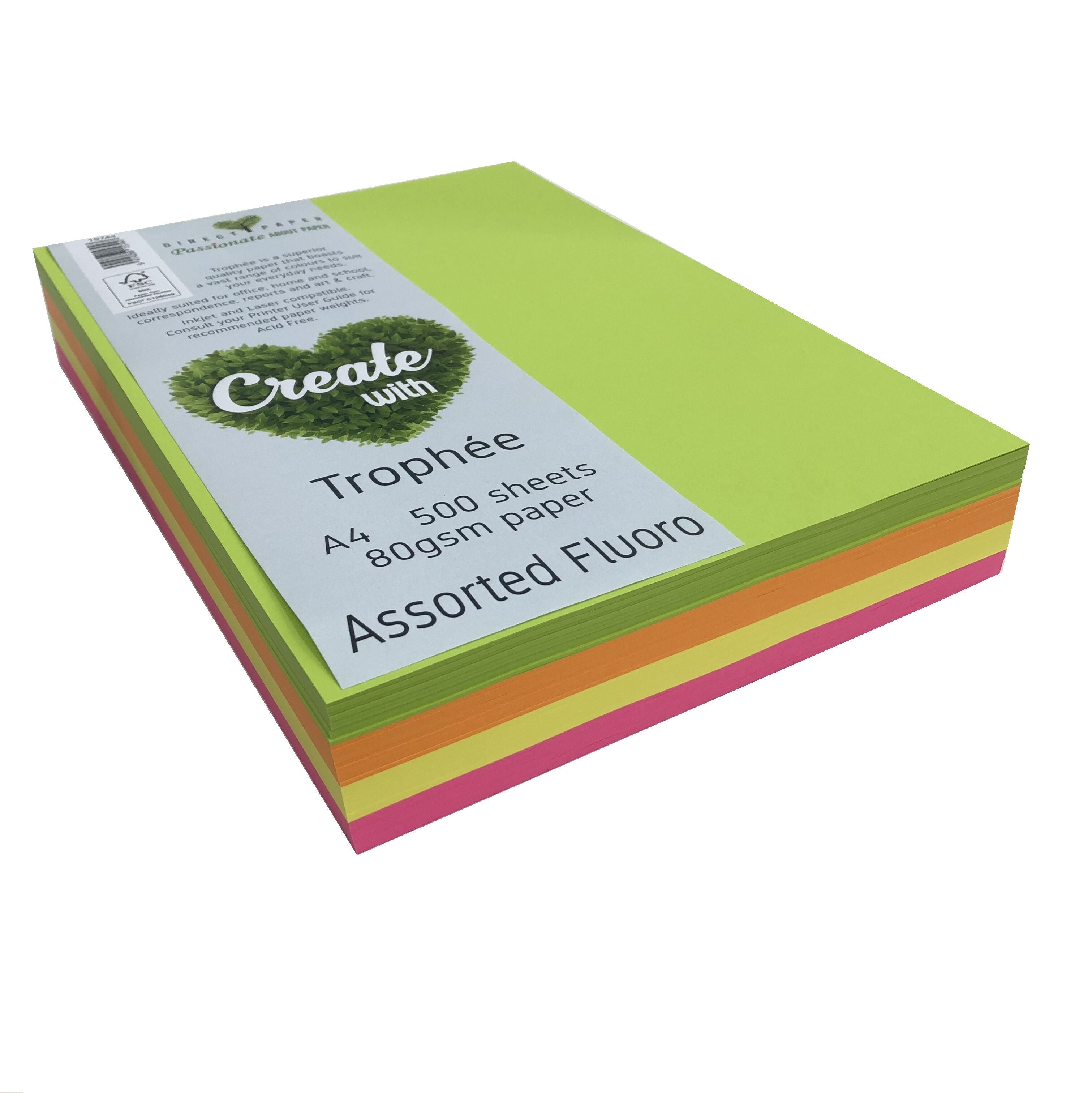CREATE&INN A4 80G 500PK 4 FLURO