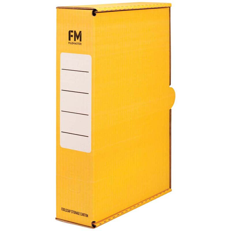 FM Storage Carton Yellow Foolscap (Must Order in 5's)
