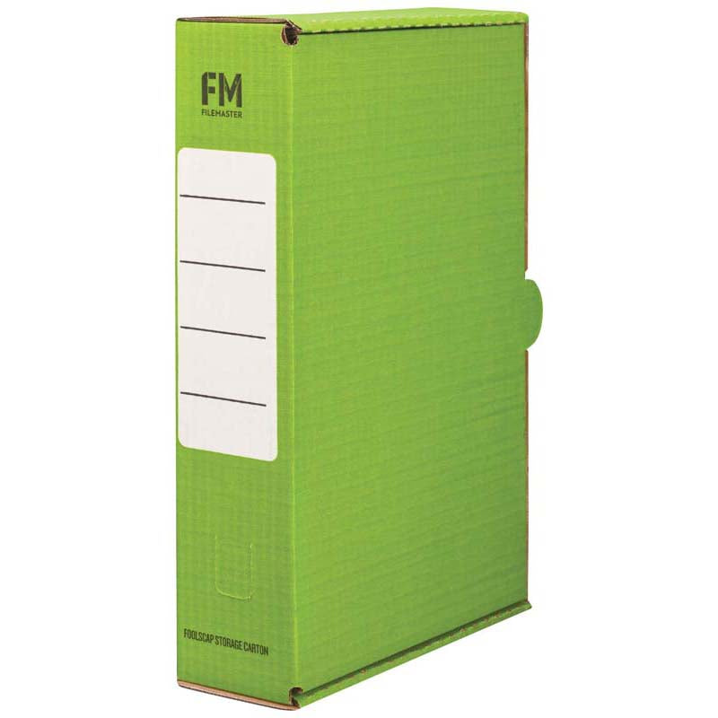 FM Storage Carton Green Foolscap (Must Order in 5's)