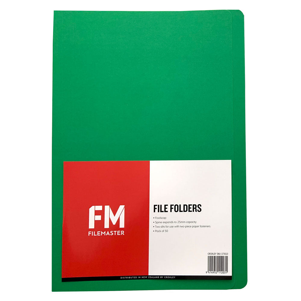 FM Manilla File Folders Green 50 Pack Foolscap