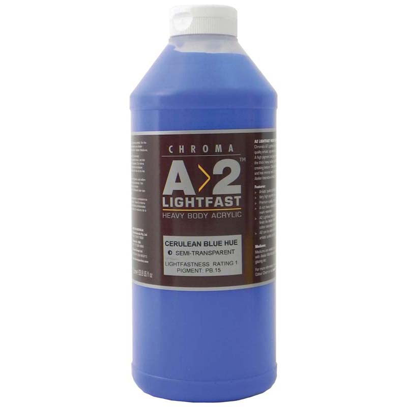 A2 Lightfast Heavybody Acrylic 1 Litre Cerulean Blue
