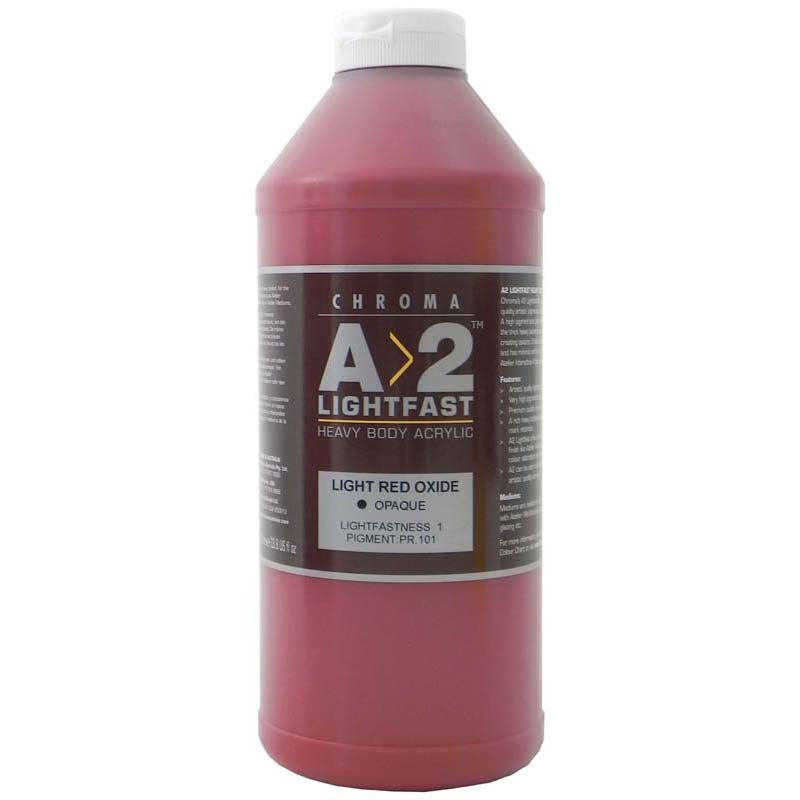 A2 Lightfast Heavybody Acrylic 1 Litre Light Red Oxide