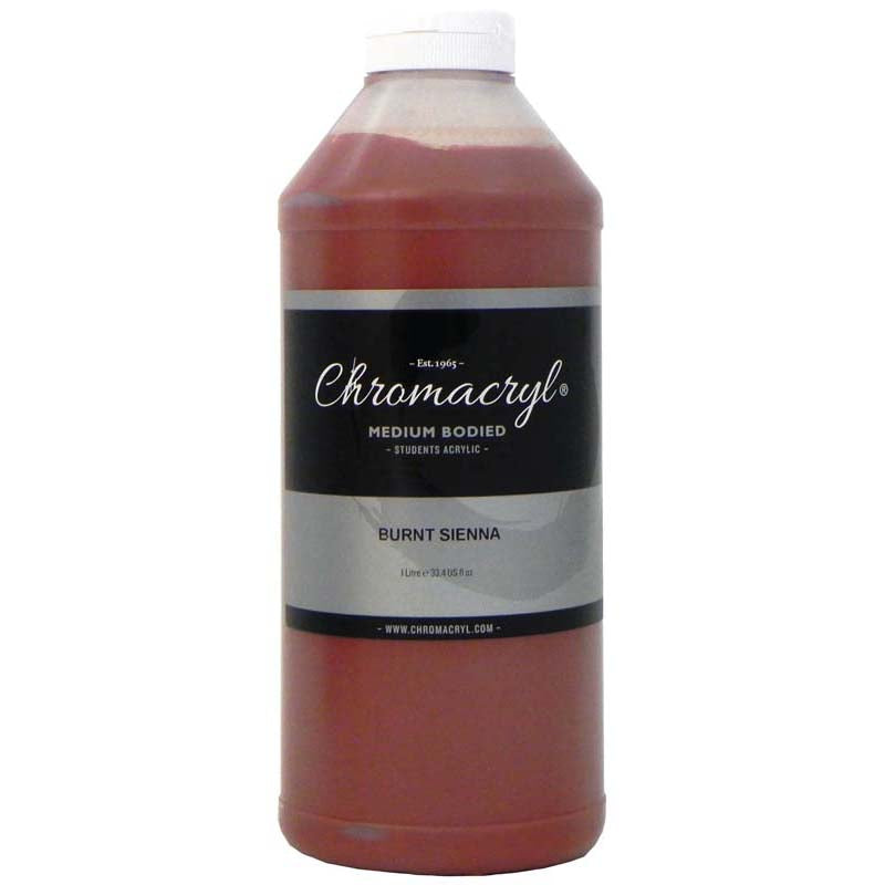 Chromacryl Acrylic Paint Student 1 Litre Burnt Sienna