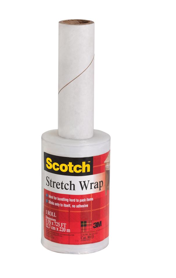 Scotch 8033 Stretch Wrap With Dispenser 127mm X 220m