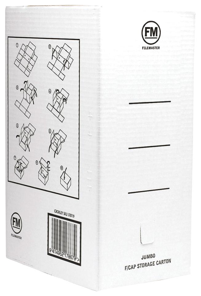 Fm Storage Carton Jumbo White Foolscap 381X250X169mm