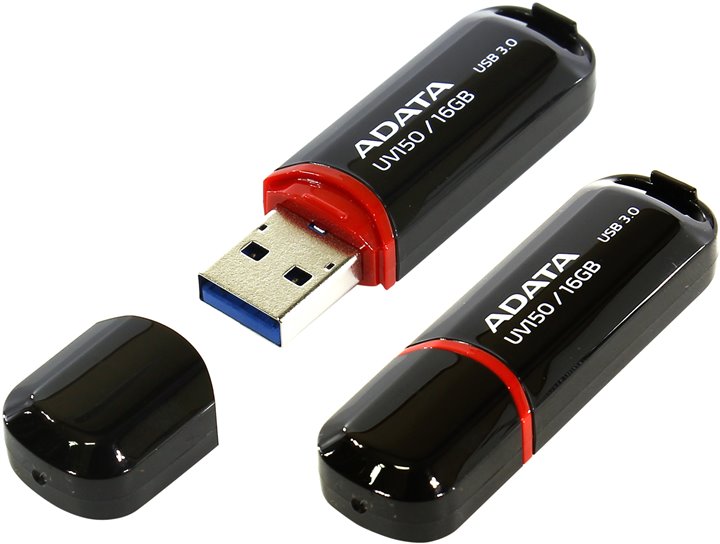 ADATA DashDrive UV150 16 GB USB 3.0 Flash Drive - Black