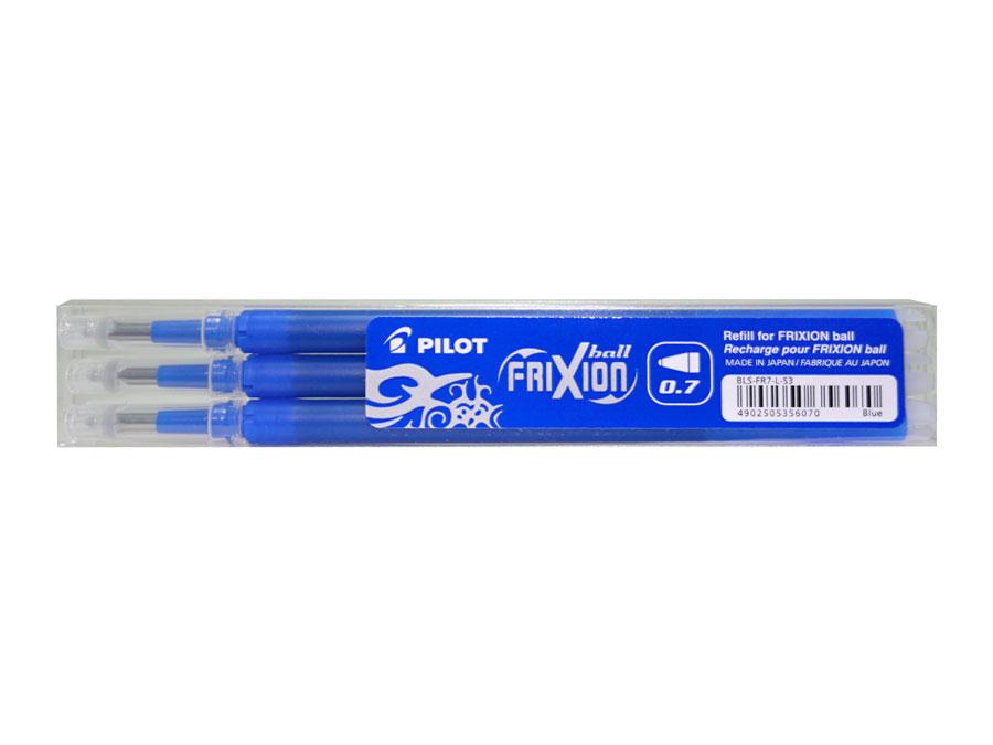 Pilot Pen Refill for Frixion Ball and Clicker 0.7mm Blue Pack 3