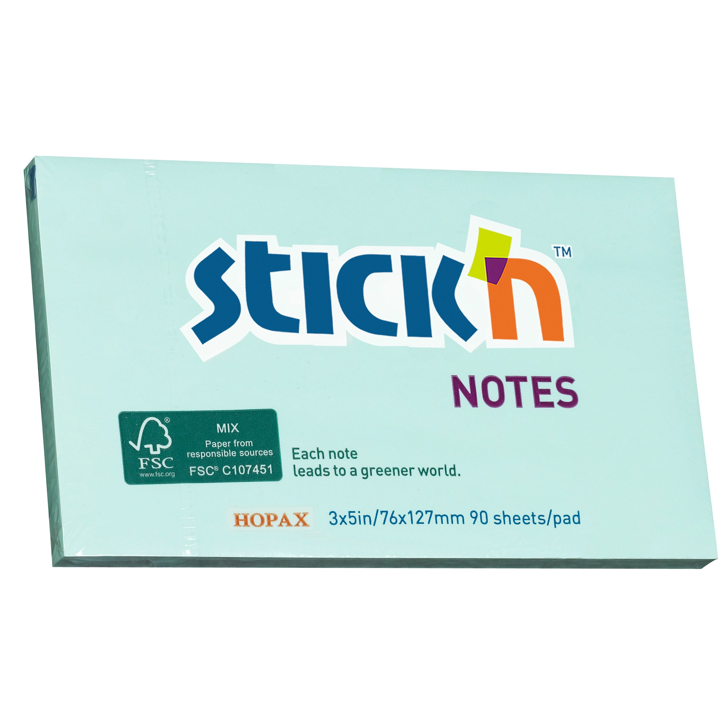 Stick'n Note FSC Mix Credit 76x127mm 90 Sheets Blue