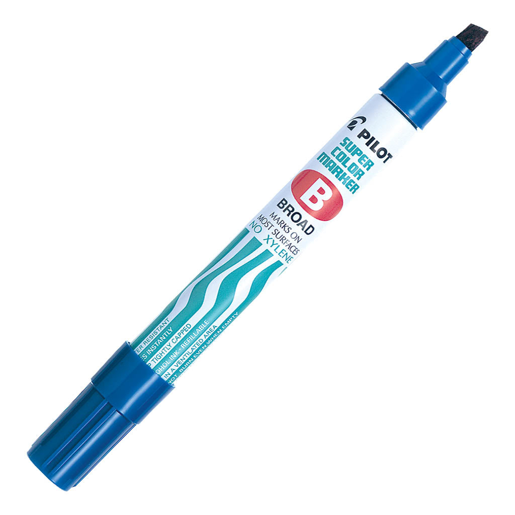 Pilot Super Colour Permanent Marker Broad Blue Chisel (SCA-B-L)