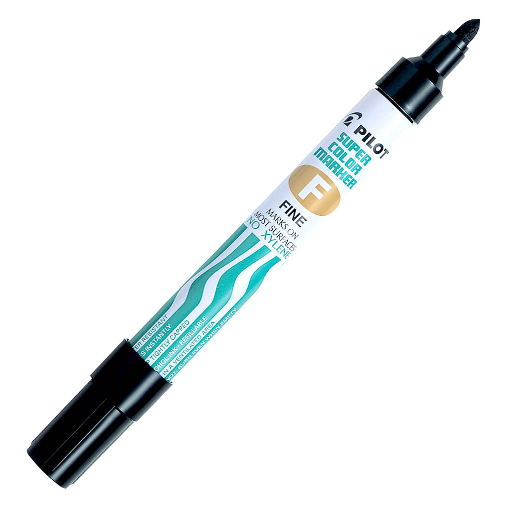 Pilot Super Colour Permanent Marker Fine Black Bullet (SCA-F-B)