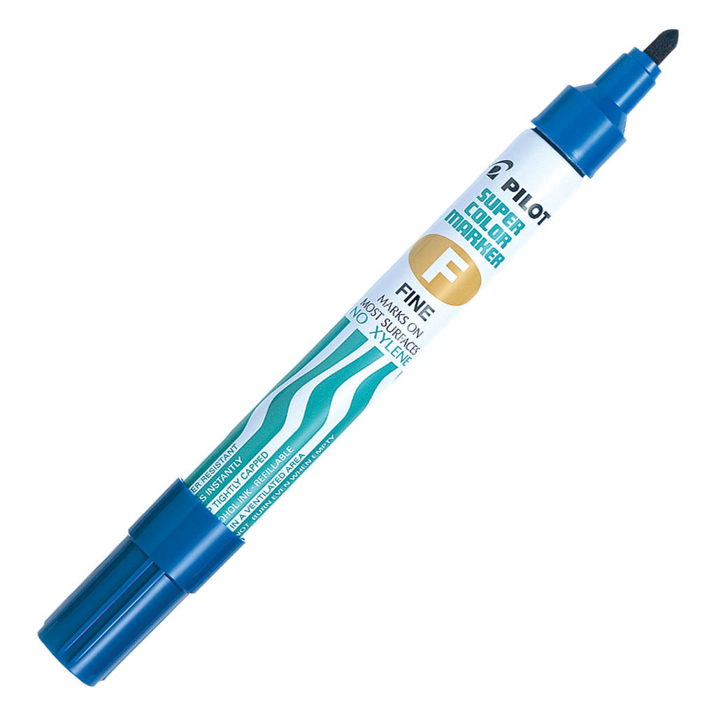 Pilot Super Colour Permanent Marker Fine Blue Bullet (SCA-F-L)