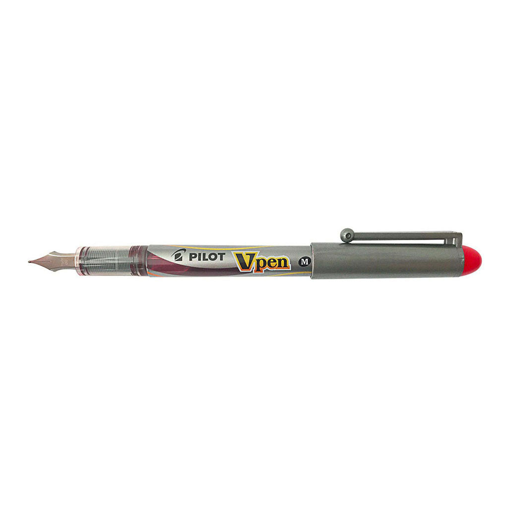 Pilot V Pen Fountain Medium Red (SVP-4M-R)
