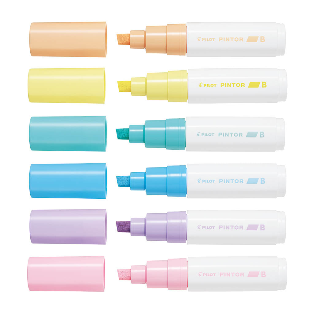 Pilot Pintor Marker Broad 6 Pack Pastel