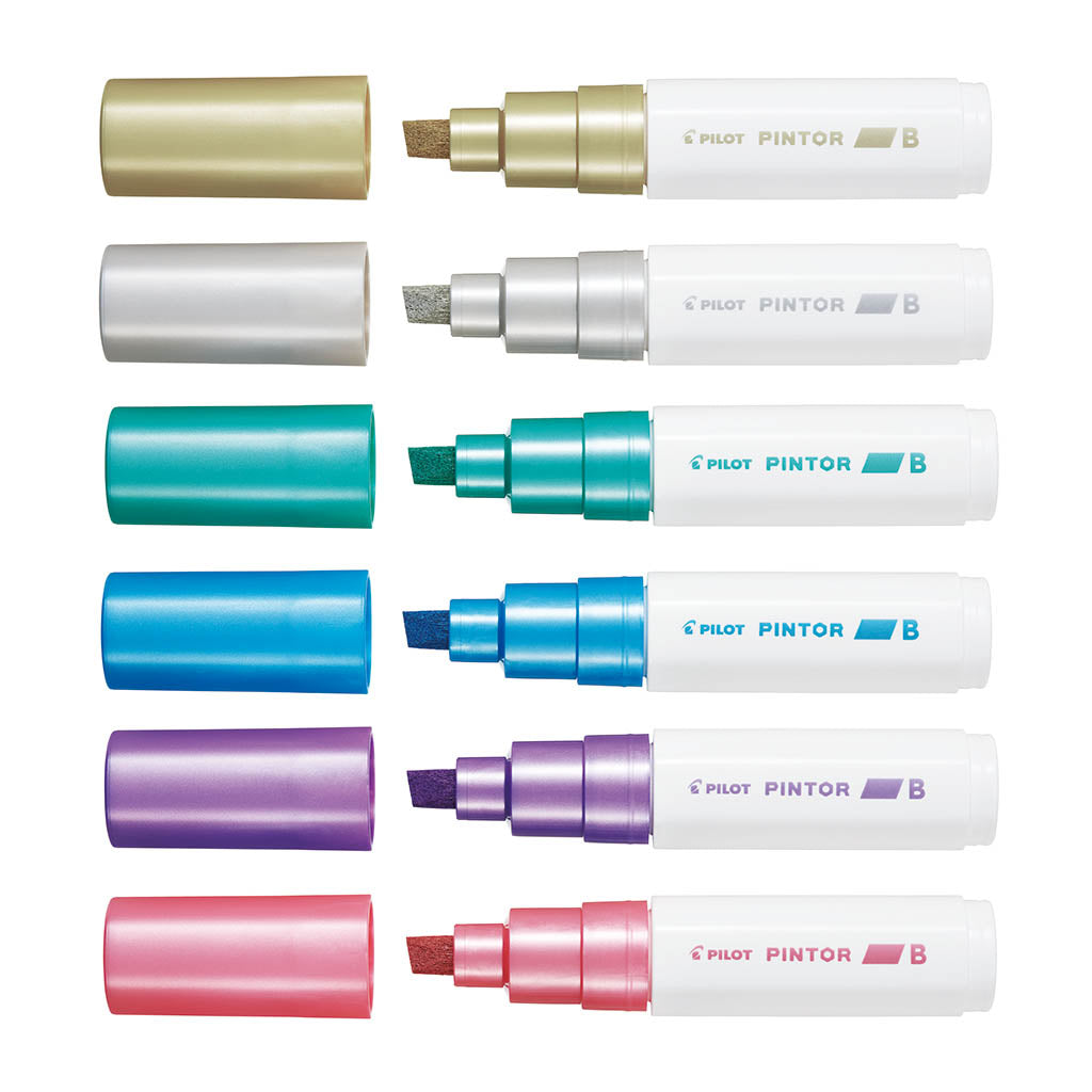 Pilot Pintor Marker Broad 6 Pack Metallic