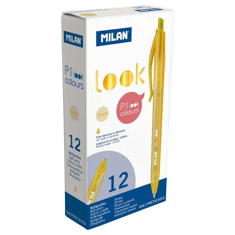 Milan Look Range Ballpoint Pens Yellow