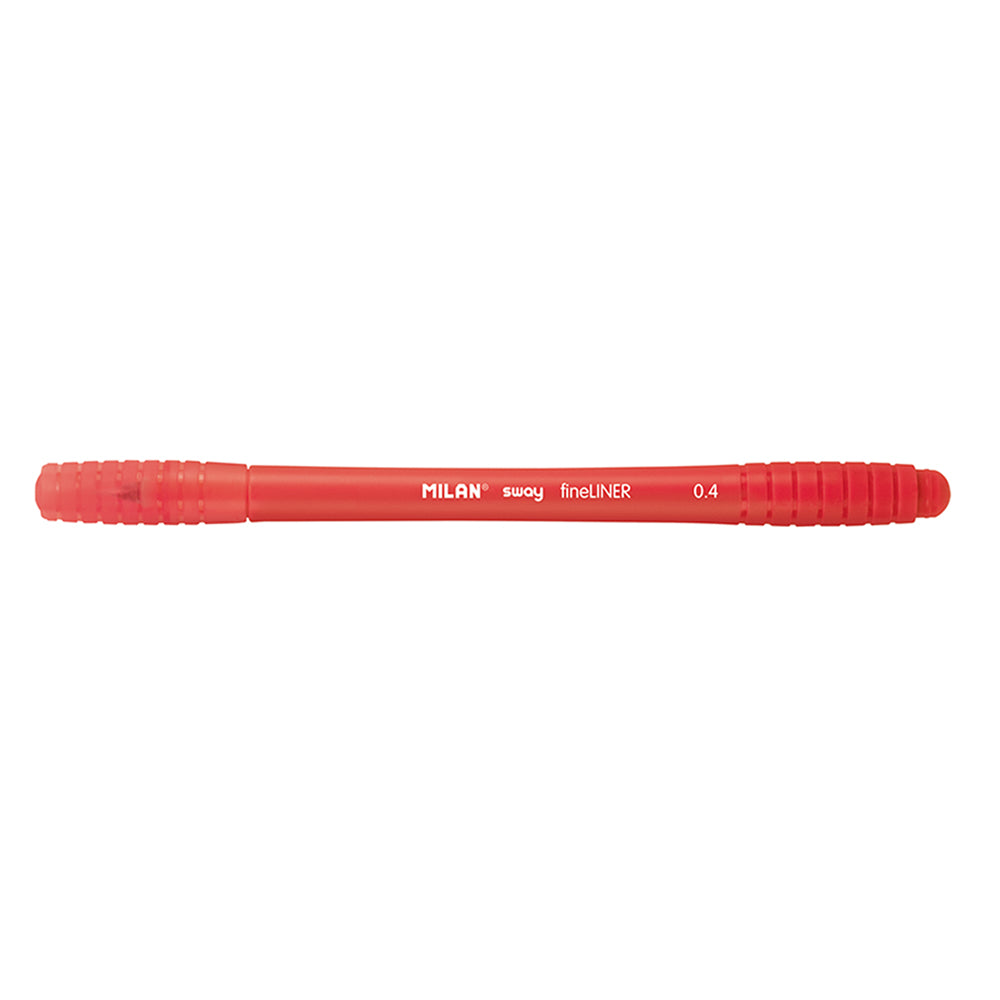 Milan Sway Fine Liner Fibre Tip Marker 0.4mm Tip Red