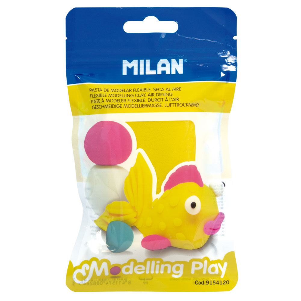 Milan Air Dry Modelling Play Clay 100gm Yellow