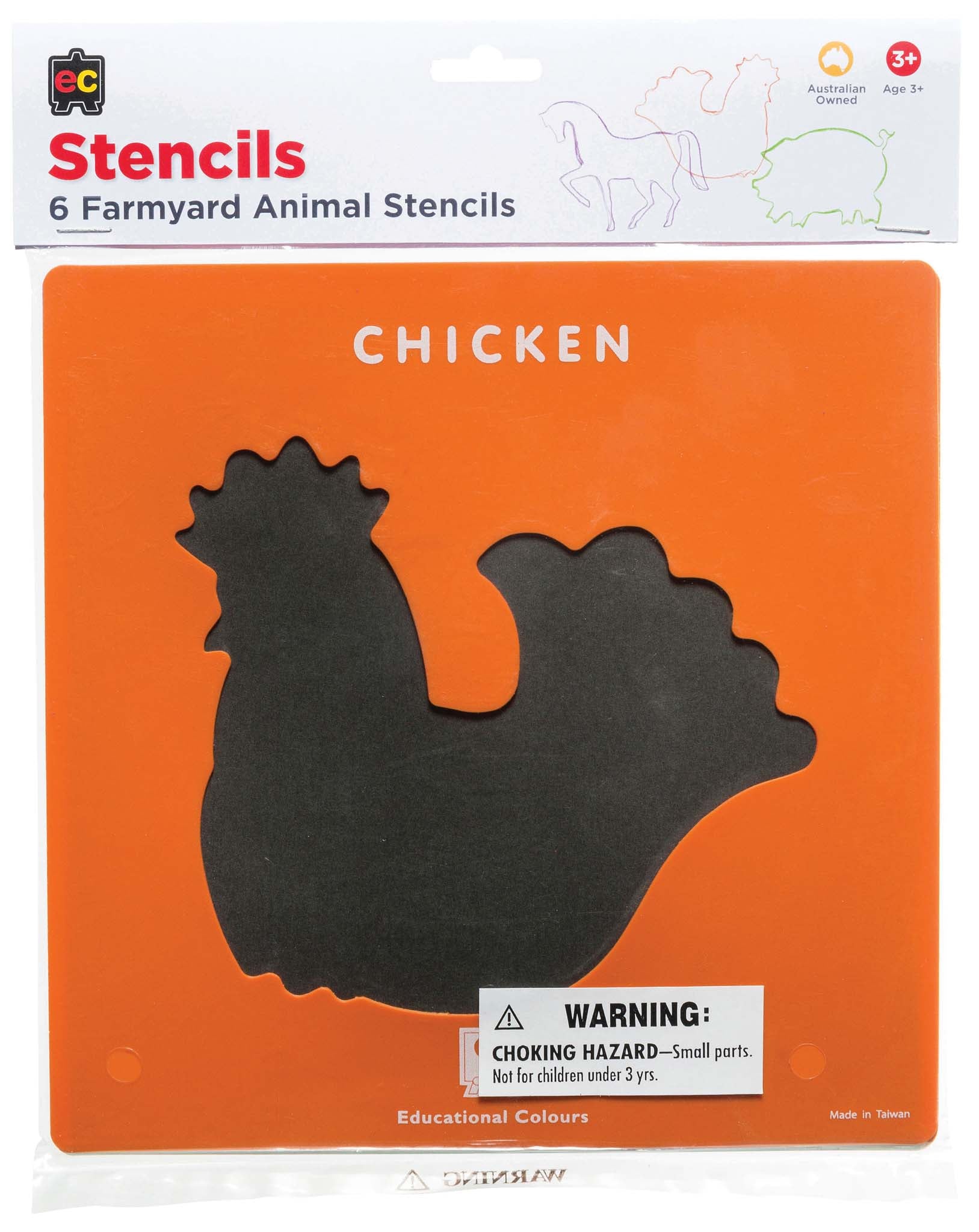 EC Stencil Set Farmyard Set of 6